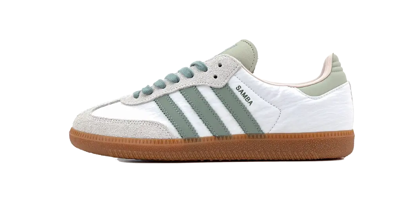 Adidas Samba OG silver green putty mauve womens