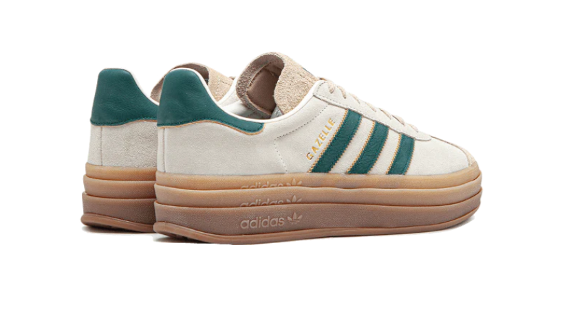 Adidas Gazelle bold magic beige collegiate green womens