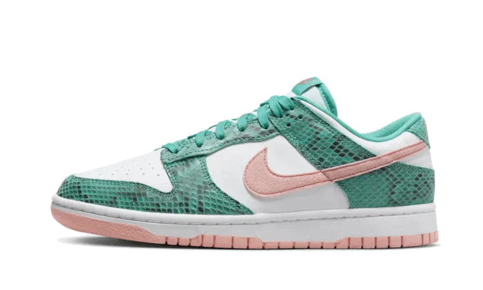 Nike Dunk low snakeskin washed teal bleached coral